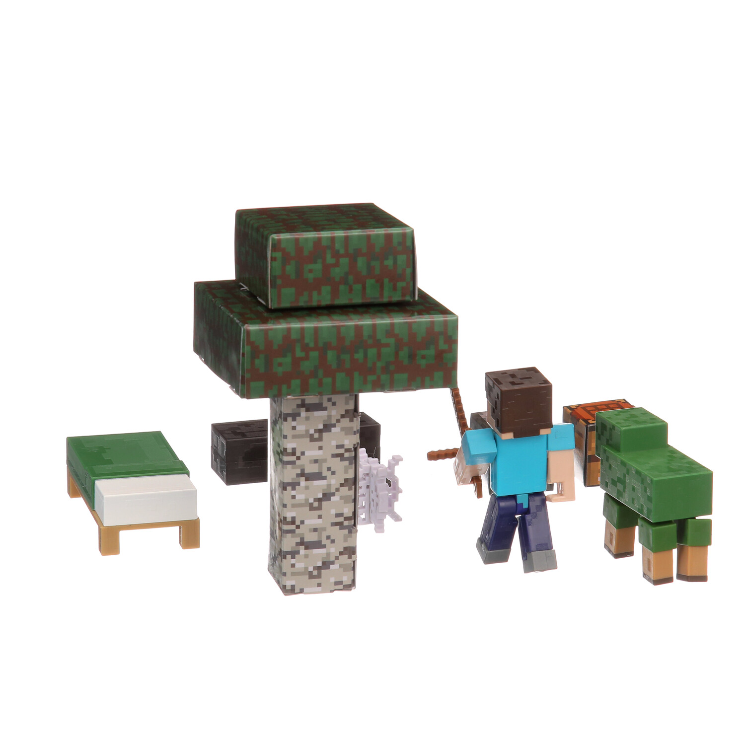Minecraft Overworld Noob Adventure Set, 3 Action Figures