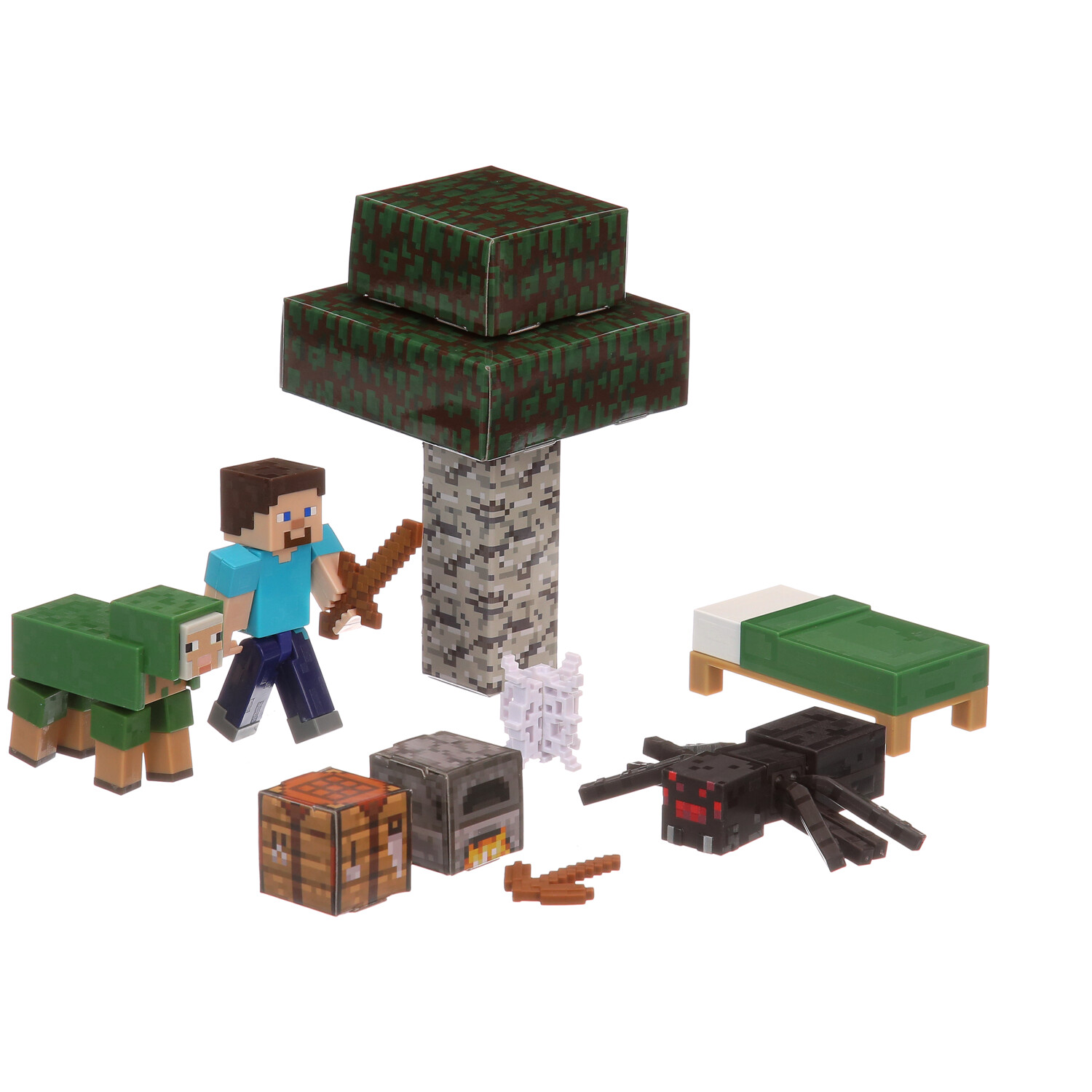Minecraft Overworld Noob Adventure Set, 3 Action Figures