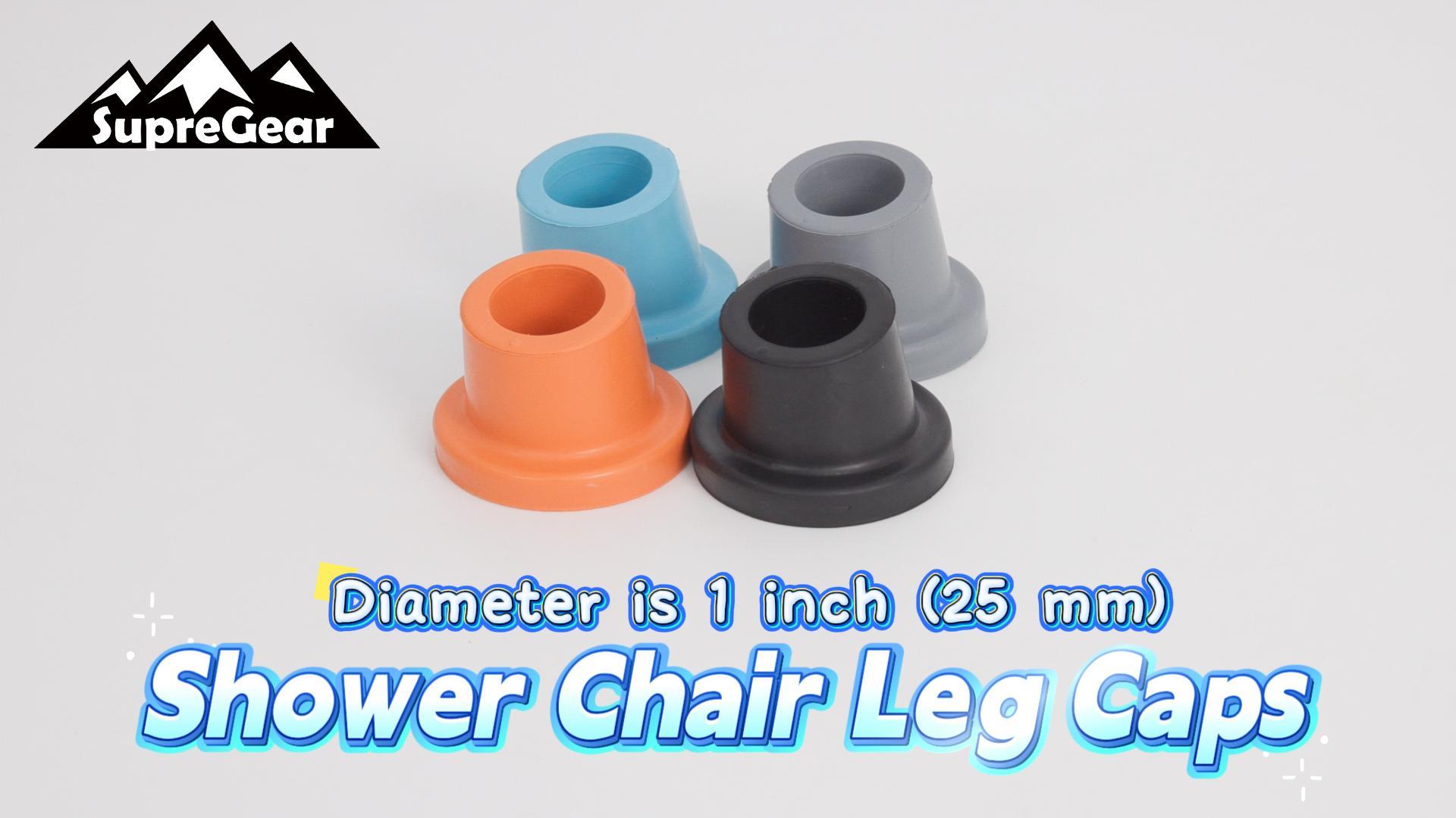 thumbnail video image 2 of SupreGear 1 inch Rubber Chair Feet Tips, Non-Slip Durable Gray, 4-Pack for Chairs & Furniture, 2 of 8