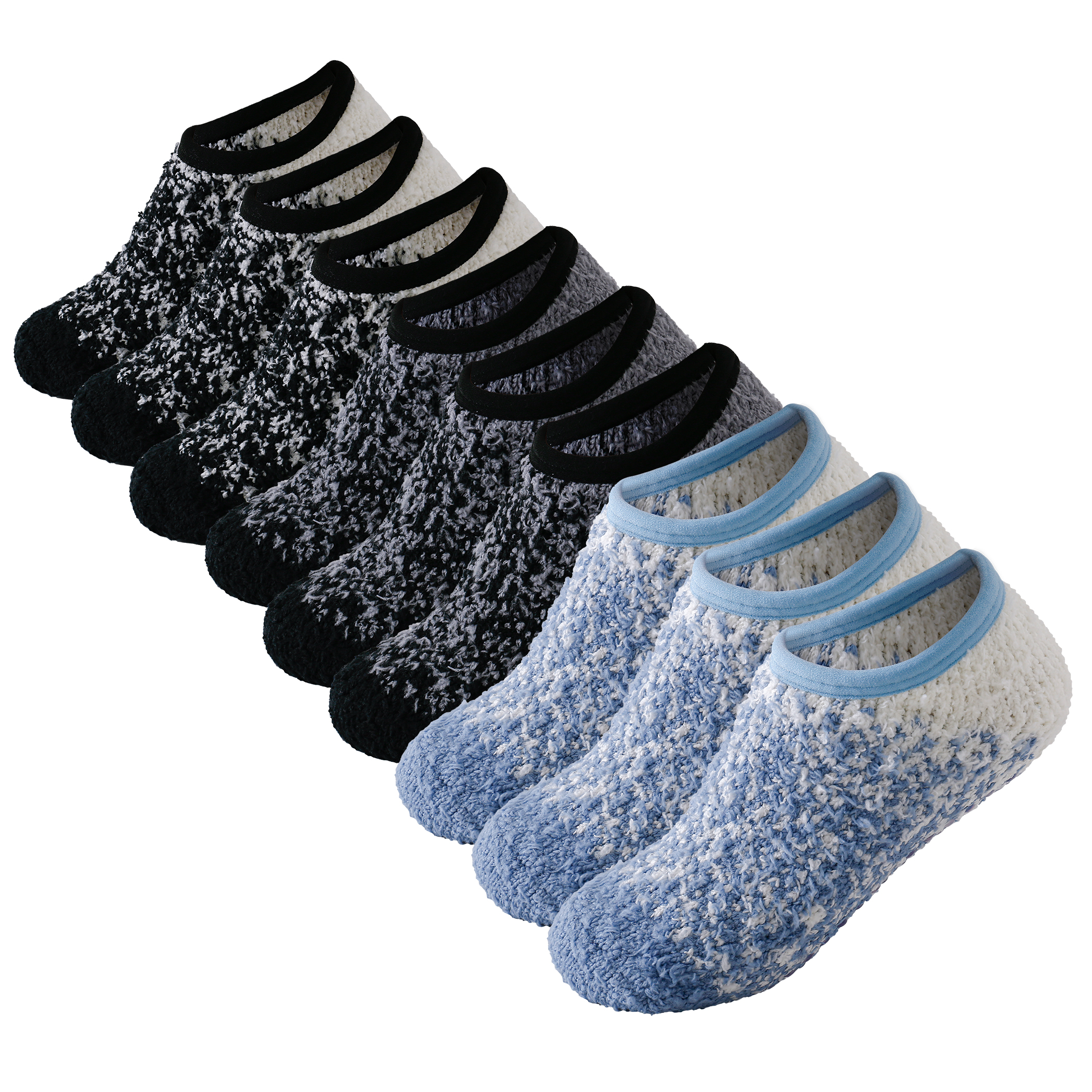 thumbnail video image 2 of SKOLA Slipper Socks for Women with Grips Fuzzy Slipper Socks Warm Soft Fluffy Socks Non Slip Socks with Grips for Women, 2 of 11