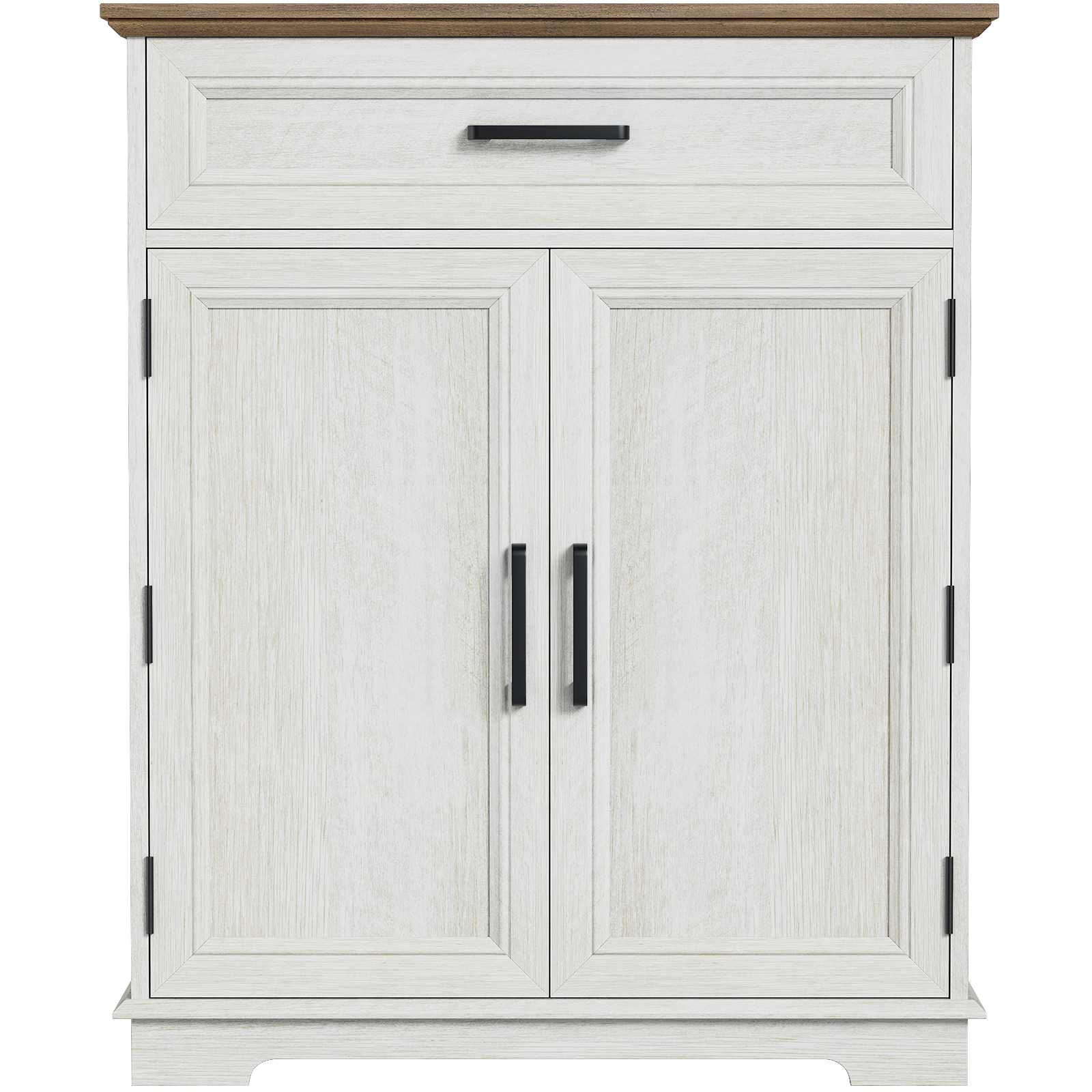 thumbnail video image 2 of REDAYFUR Kitchen Storage Cabinet with Drawer, Buffet Cabinet with Storable Door, Modern Floor Sideboard, Freestanding Cabinet for Living Room, Entryway, Dining Room | White, 2 of 9