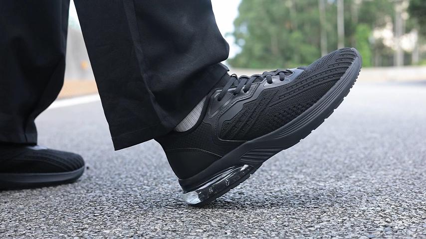 thumbnail video image 2 of JOYFON Mens Running Shoes Slip on Tennis Athletic Sneakers Lightweight Walking Jogging Workout Gym Casual Shoes Black Size 8, 2 of 6
