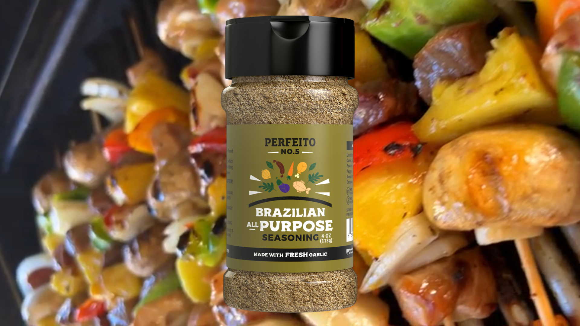 thumbnail video image 2 of Authentic Brazilian Garlic & Herb All-Purpose Seasoning, Granules, 4 oz – Perfeito, 2 of 14