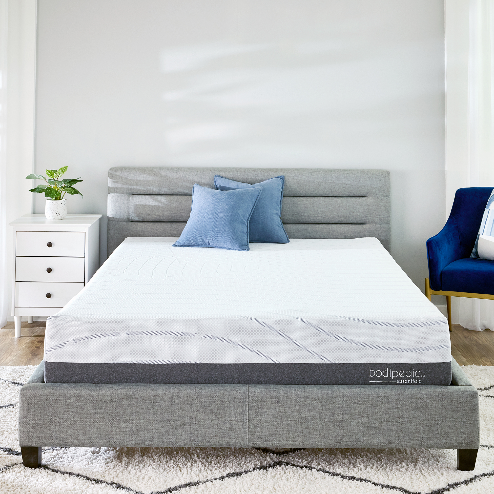 thumbnail video image 2 of Bodipedic Essentials Twin Gel Memory Foam Mattress 10 inch, 2 of 13