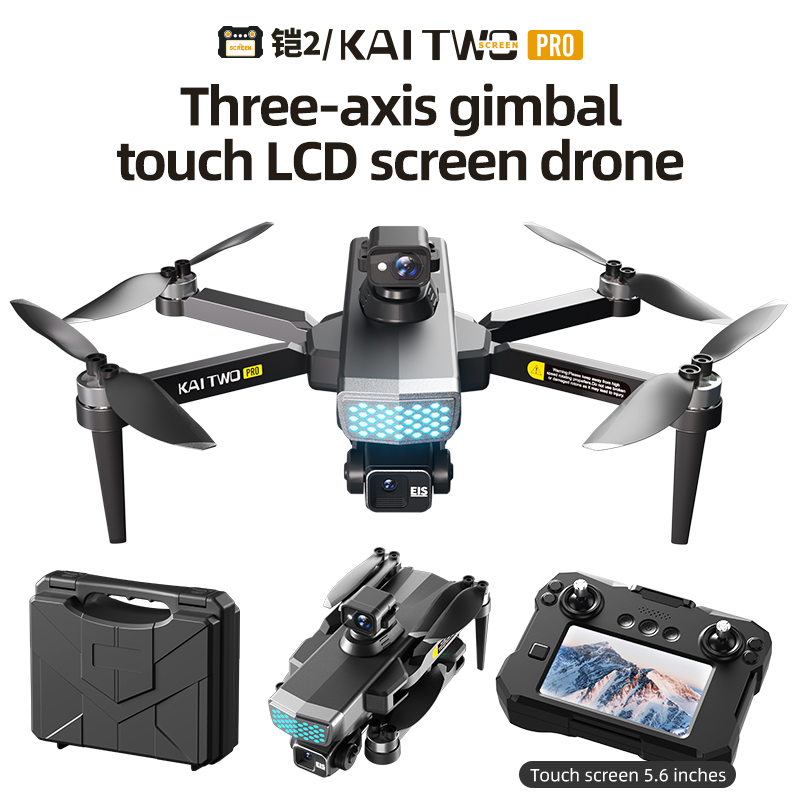 thumbnail video image 2 of GPS RC Drone with, 4K Camera, 360 °  Obstacle Avoidance, 3-Axis Gimbal Stabilization, 50x Zoom, Auto Return – Smart Follow, Low-Altitude Hovering for Indoor/Outdoor HD Aerial Photographye, 2 of 10