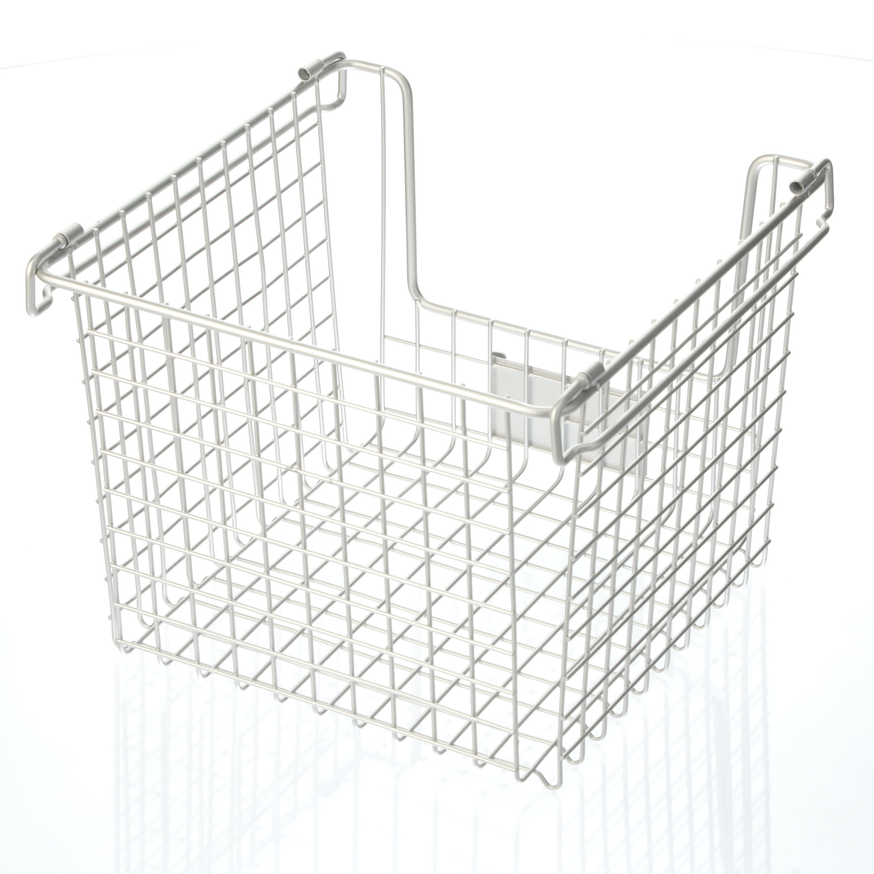 iDesign 10x10x7.75 Classico Stackable Basket Silver