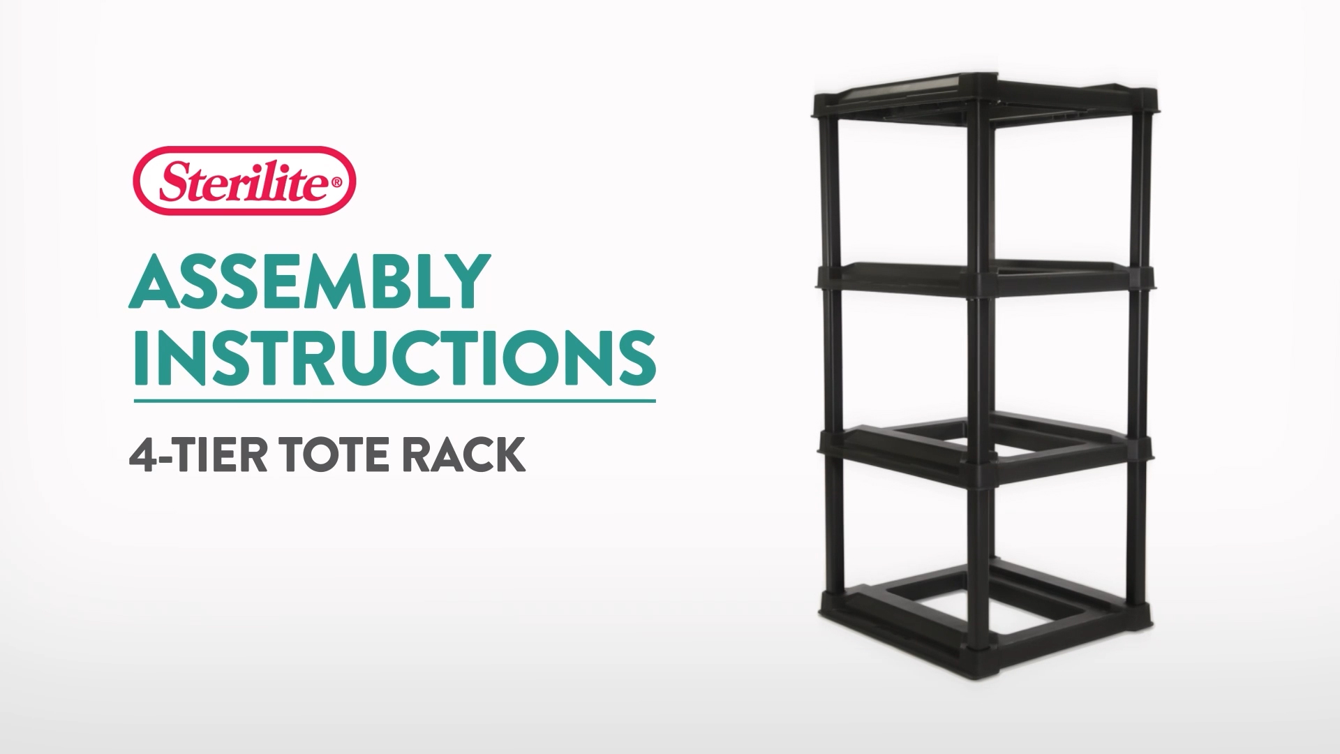 4 Tier Tote Rack, Holds Four 27 Gallon Industrial Storage To