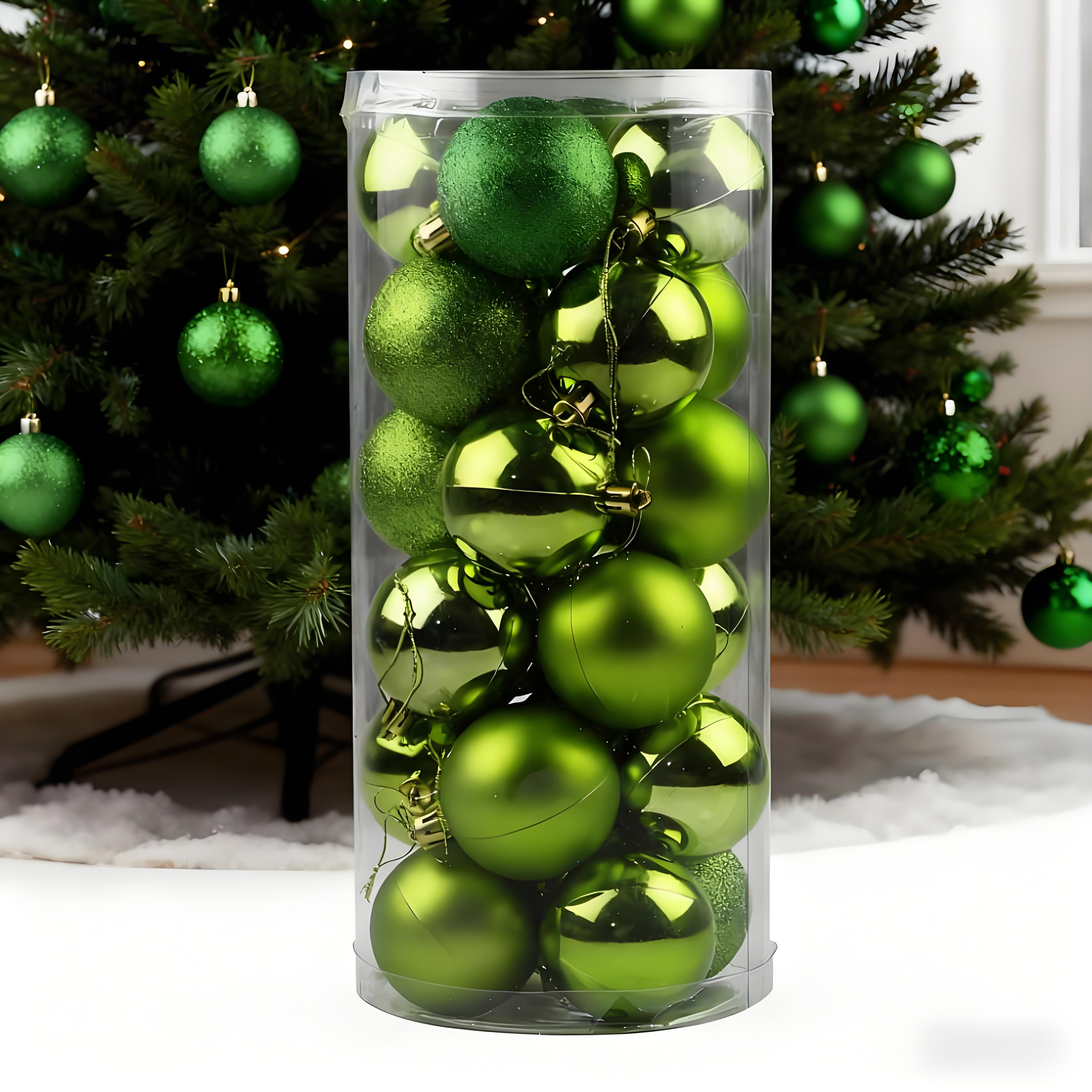 thumbnail video image 2 of YgkuHd Christmas Ornaments, 24Pcs Shatterproof Ball Ornaments 3cm(Green), Christmas Tree Hanging Party Decor for Holiday Wedding Party Christmas Decorations, 2 of 7