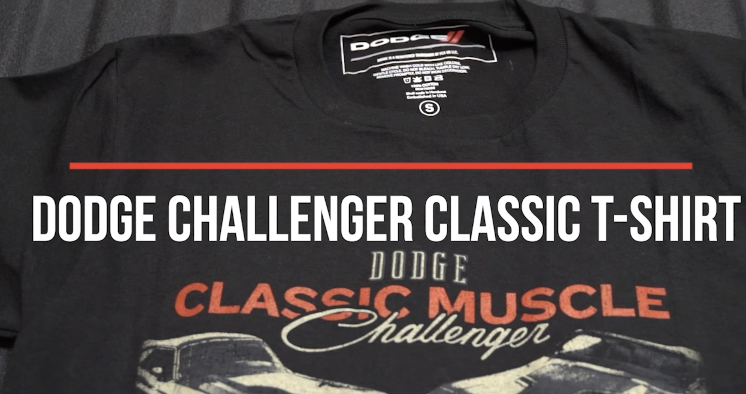 thumbnail video image 2 of JH Design Group Men's Dodge Challenger T-Shirt Classic Muscle Short Sleeve Shirt, 2 of 5