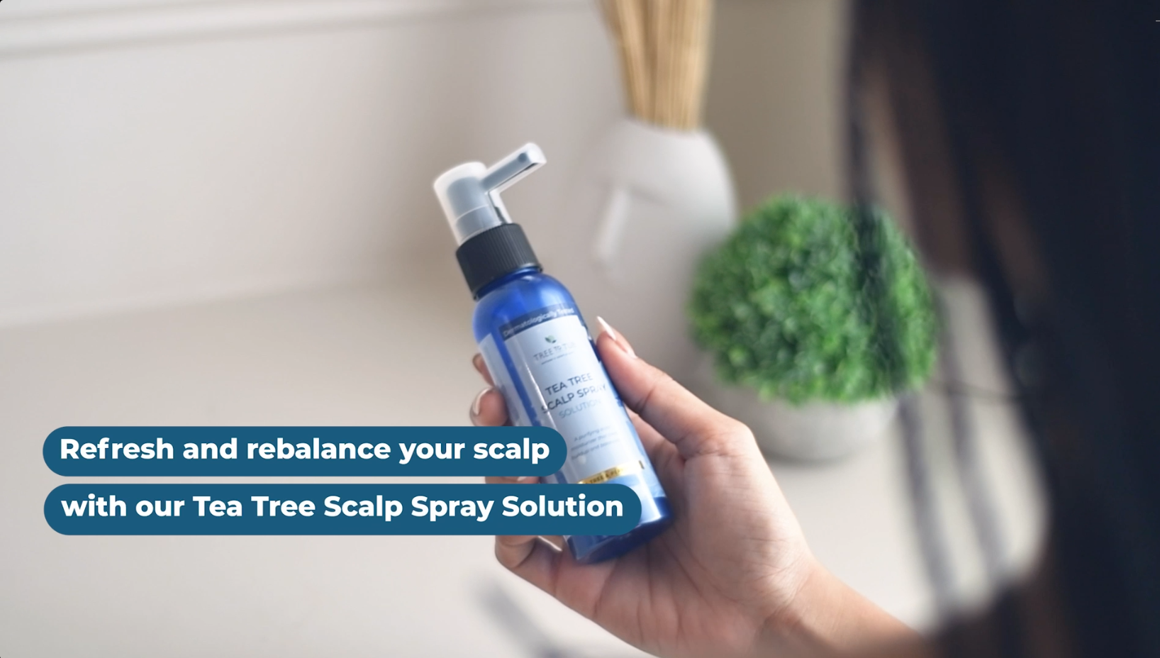 thumbnail video image 2 of Tree To Tub Dry Scalp Spray - Intensive Scalp Moisturizer for Men & Women - Tea Tree Leave in Scalp Moisturizer for Dry Scalp, Flaky Buildup & Excess Oil, 2 of 9
