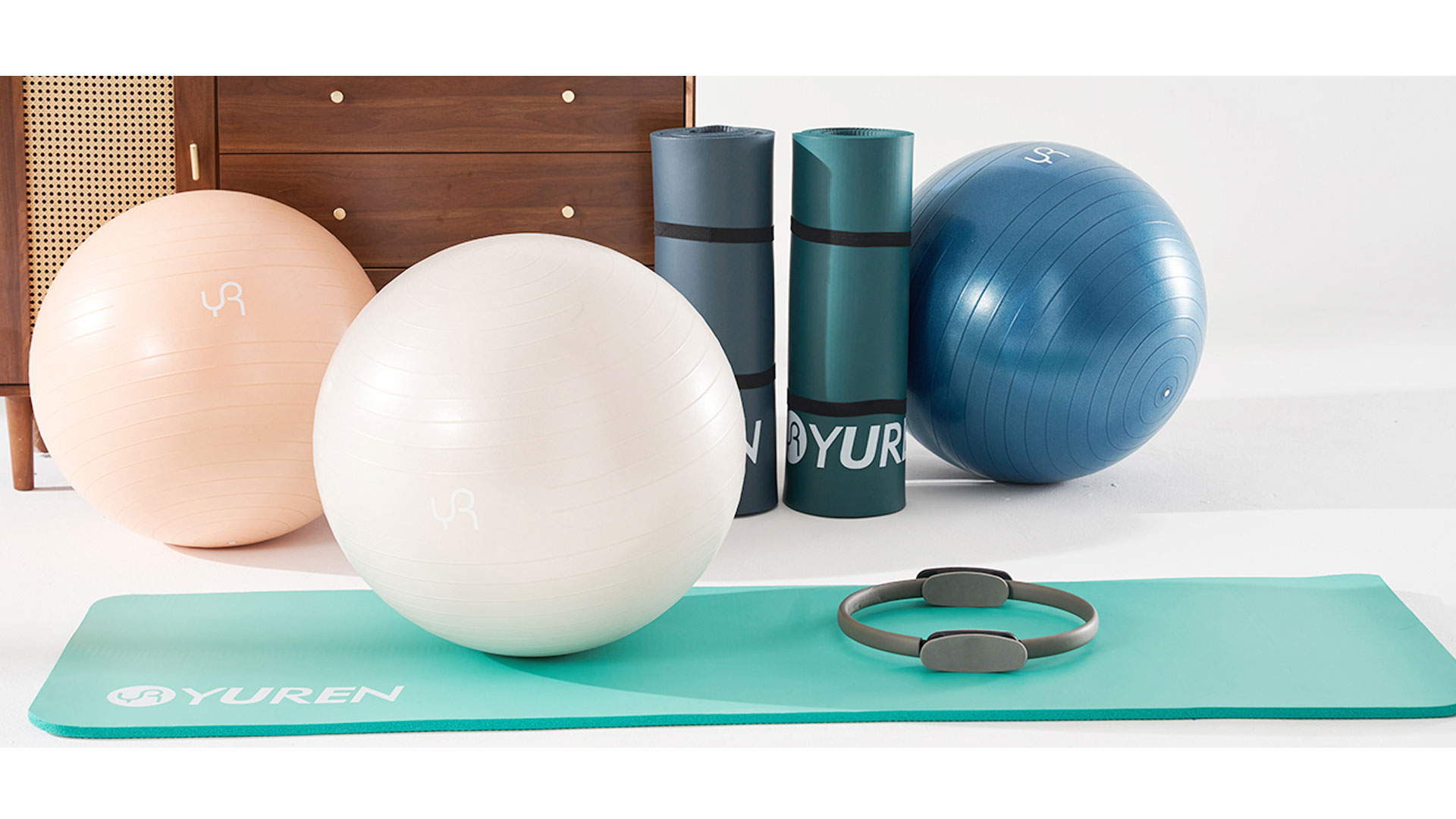 thumbnail video image 2 of YR Extra Thick Yoga Mat 4/5" Hi-Density Foam In/Outdoor Pilates Exercise Mats 76" Long, Ice Blue, 2 of 10