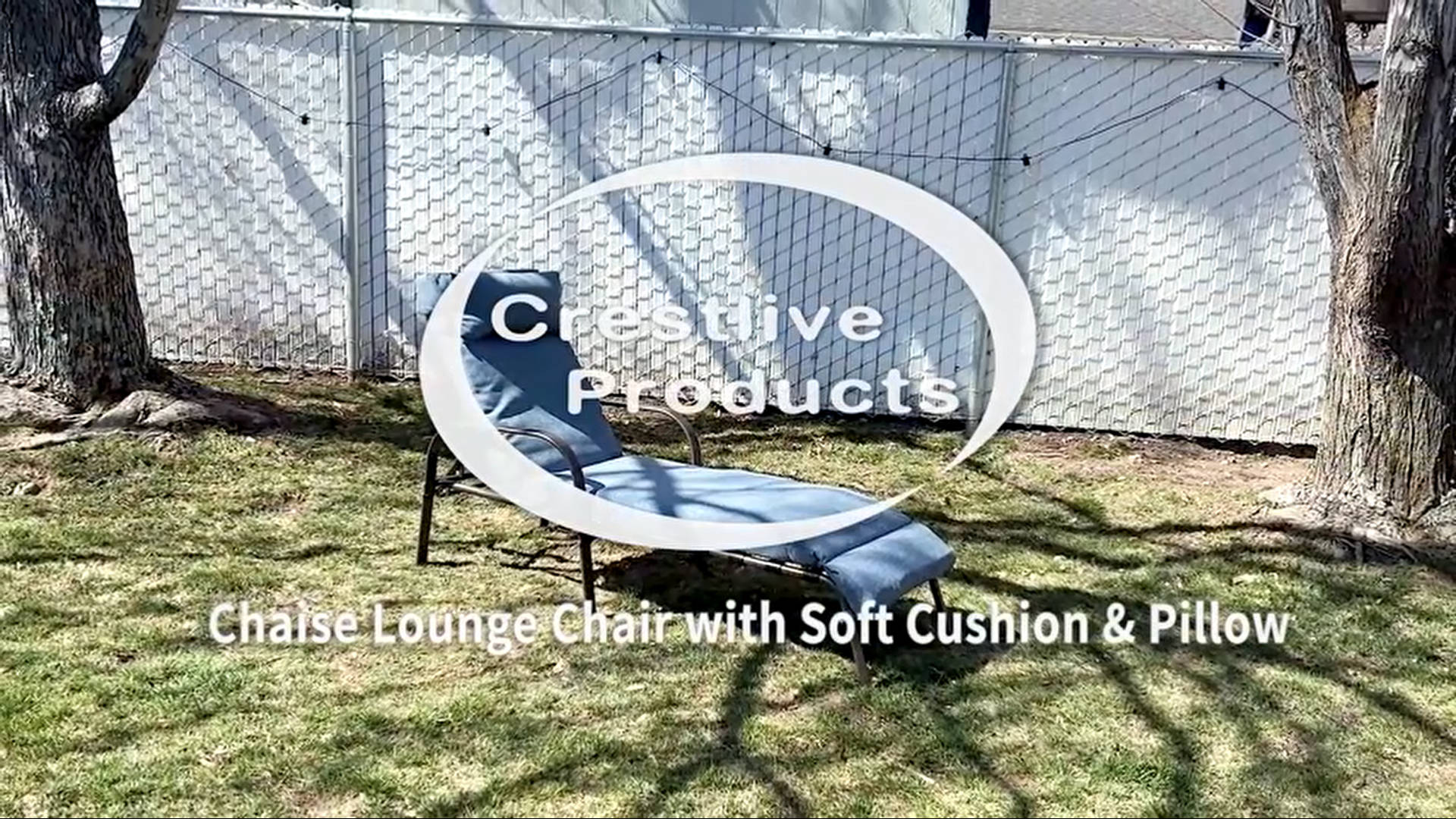 thumbnail video image 2 of Crestlive Products Dark Gray Adjustable Steel Chaise Lounge Chairs Set of 2, 2 of 7