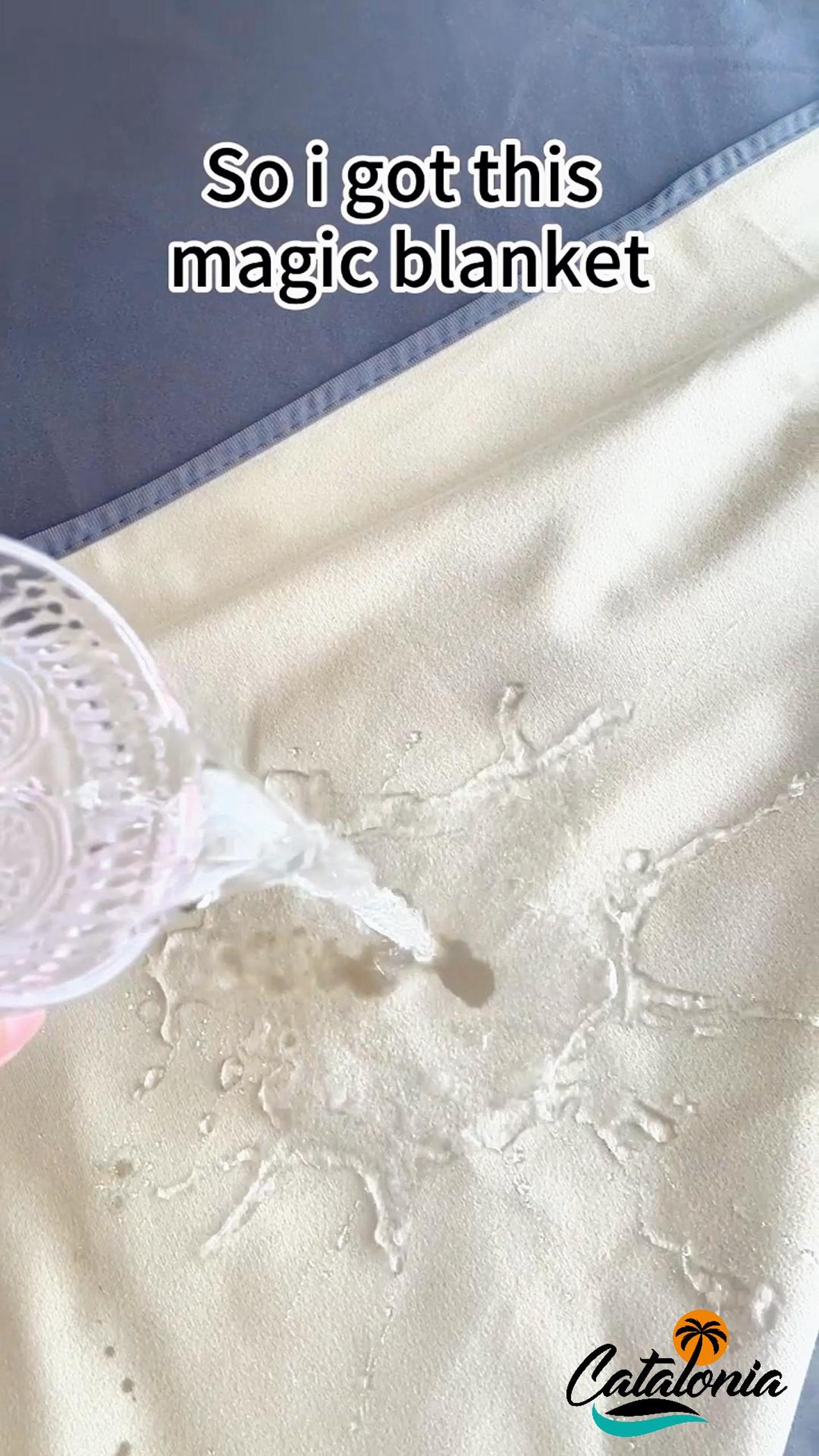 thumbnail video image 2 of Catalonia Waterproof Blanket for Couch, Reversible Washable Sofa Bed Coverlet Protector | Leak Proof, Comfortable | for People and Pets, 50" x 60", Grey/Taupe, 2 of 8