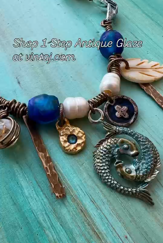 thumbnail video image 2 of Antique Glaze, Metallic Purple, (9mL) Vintaj 1 Step, Jewelry Craft, Patina, Multi-surface (2 pk), 2 of 13