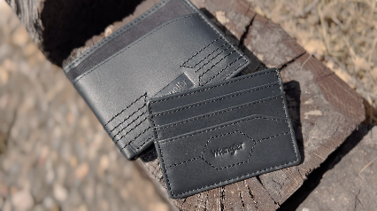 thumbnail video image 2 of Wrangler Men's Bifold Wallet with Removable, Independent Card Slot ID Window, Genuine Leather, RFID Blocking, Gift Box Packaging, Father's Day Gifts for Dad, Black, 2 of 8
