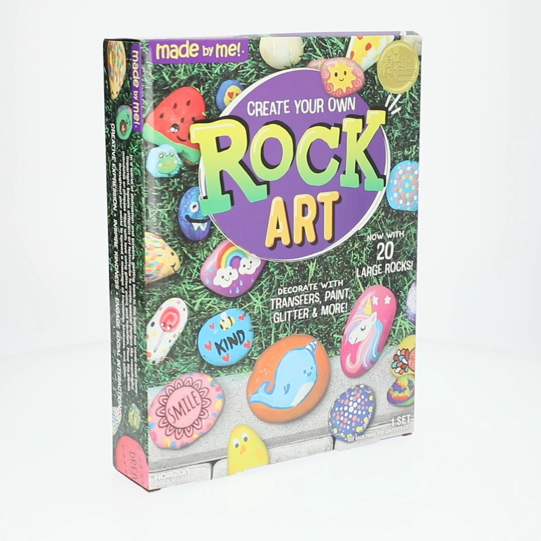 Made By Me Create Your Own Multicolor Rock Art Kit, Acrylic Paint