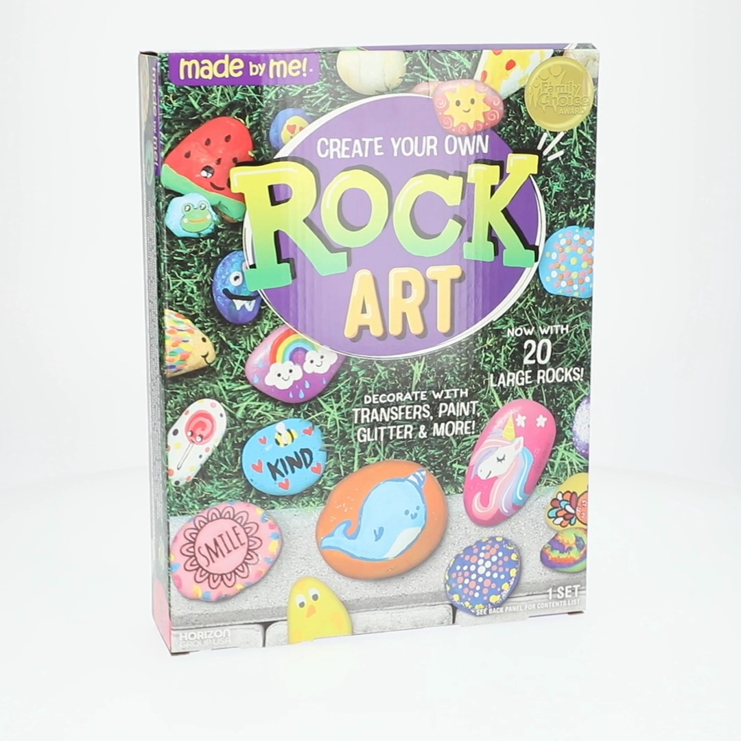 Made By Me Create Your Own Multicolor Rock Art Kit, Acrylic Paint