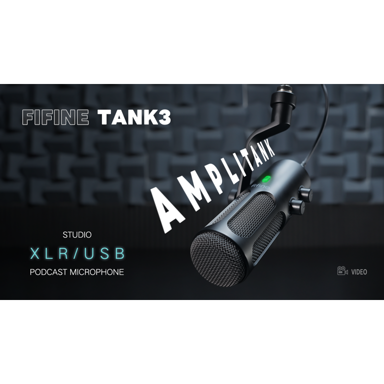 FIFINE, Microphone, TANK3 USB/XLR Dynamic Mic with Gain Control
