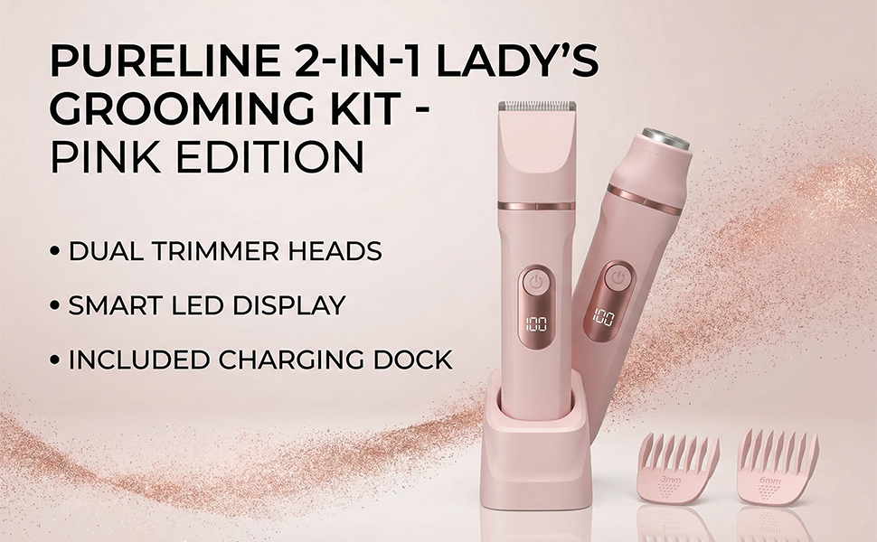 thumbnail video image 2 of OBACRE 2-in-1 Electric Bikini Trimmer and Facial Shaver for Women, Waterproof Cordless Body Groomer with Ceramic Blade, 2 of 10