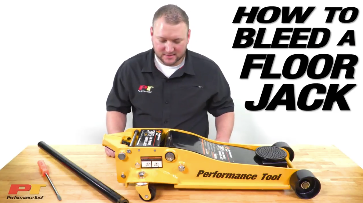 thumbnail video image 2 of Performance Tool W1614 2 Ton (4,000 lbs.) Capacity Floor Jack - Heavy Duty Steel, Swivel Casters - Yellow, 2 of 10