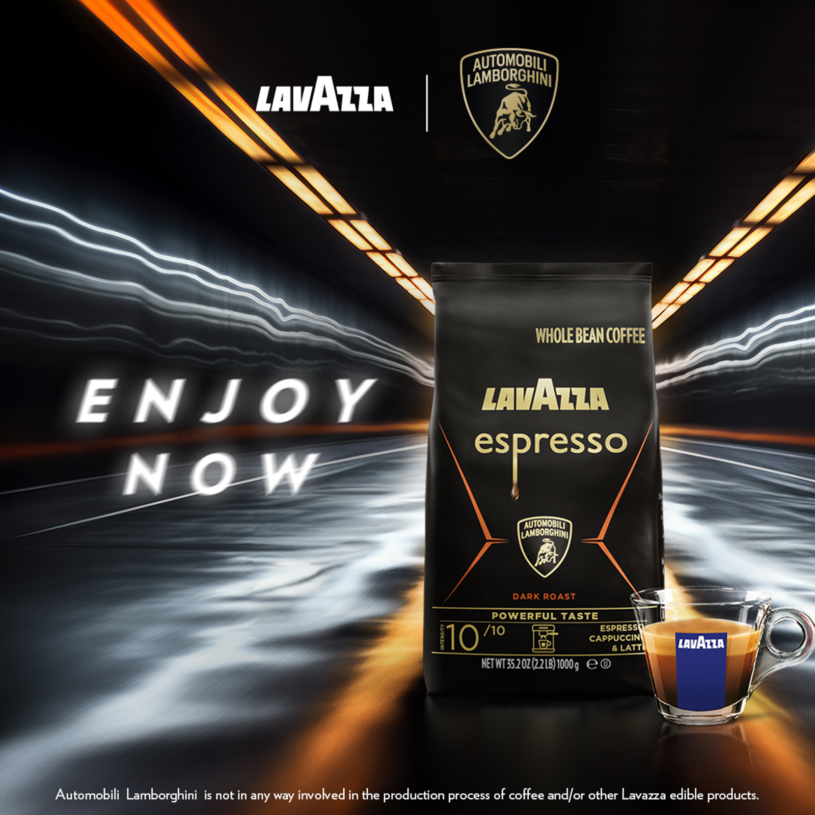 thumbnail video image 2 of Lavazza Espresso for Automobili Lamborghini Whole Bean, Dark Roast, Arabica and Robusta Blend, 2.2 lb Bag, 2 of 13