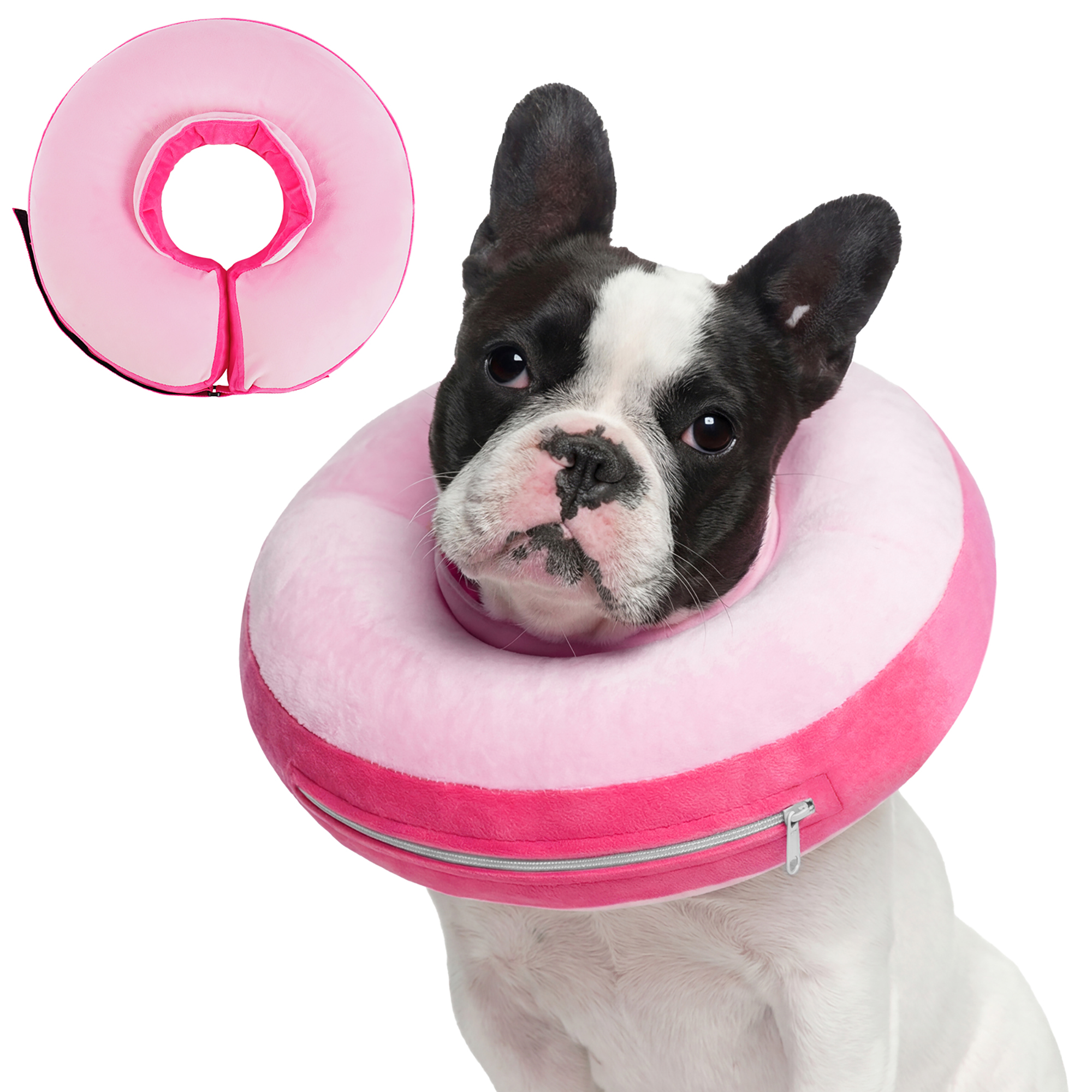 thumbnail video image 2 of Kuoser Soft Inflatable Dog Cone for Recovery after Surgery, Alternative to Plastic E-Collar for Small Medium Large Dogs, Coffee, M, 2 of 8