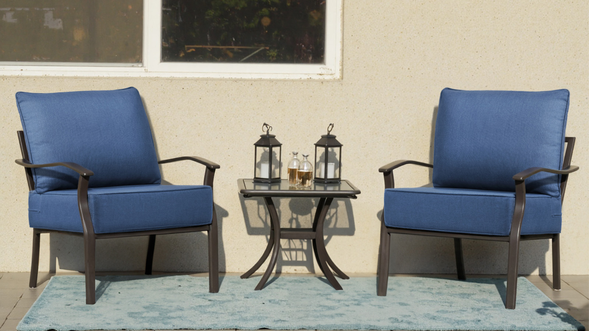 thumbnail video image 2 of Opohoro Outdoor Deep Seat Cushion Set, 24"x22"x6", Water Resistant & UV Resistant Comfortable Furniture Cushions for Patio Chair, Sofa, Loveseat, 2 of 12