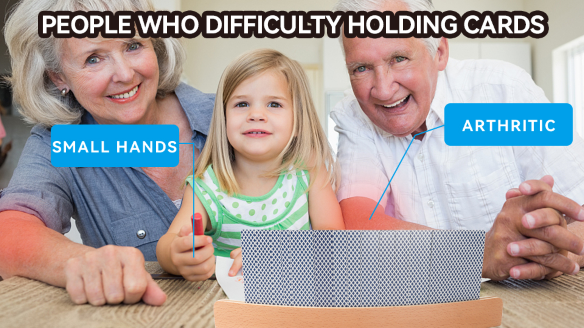 thumbnail video image 2 of GSE Games & Sports Expert 12.5" Wooden Playing Card Holders. Wood Curved Card Rack, Playing Card Trays for Bridge, Hand & Foot, Rummy, UNO Card Games Playing (4-Pack), 2 of 8