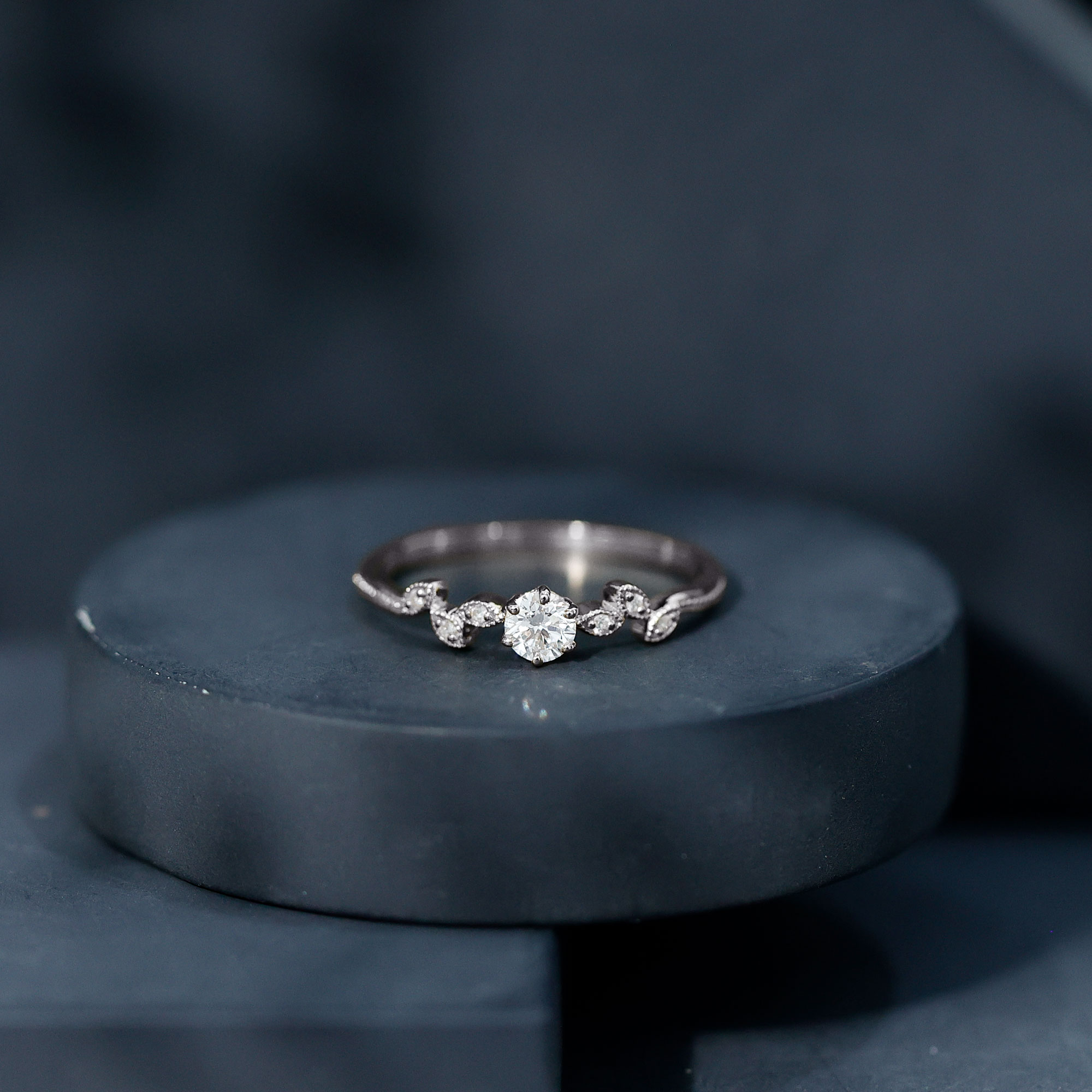 thumbnail video image 2 of Rosec Jewels Lab Grown Diamond Promise Ring for Women (EF-VS Quality) - Valentines Day Ring, 18K White Gold, US 8.00, 2 of 9