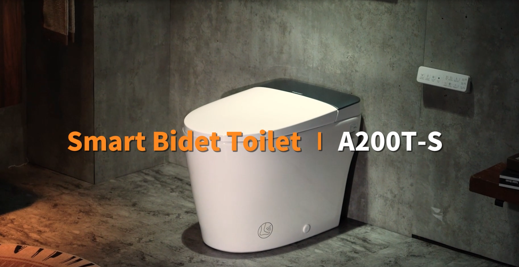 thumbnail video image 2 of Smart Toilet with Bidet, Foam Shield, 4-Season Temperature, ADA Height, 1.0 Gallons Auto Flush, Heated Seat, Warm Water & Air Drying, Remote Control, Auto Deodorization, Blackout Flush, Night Light, 2 of 15