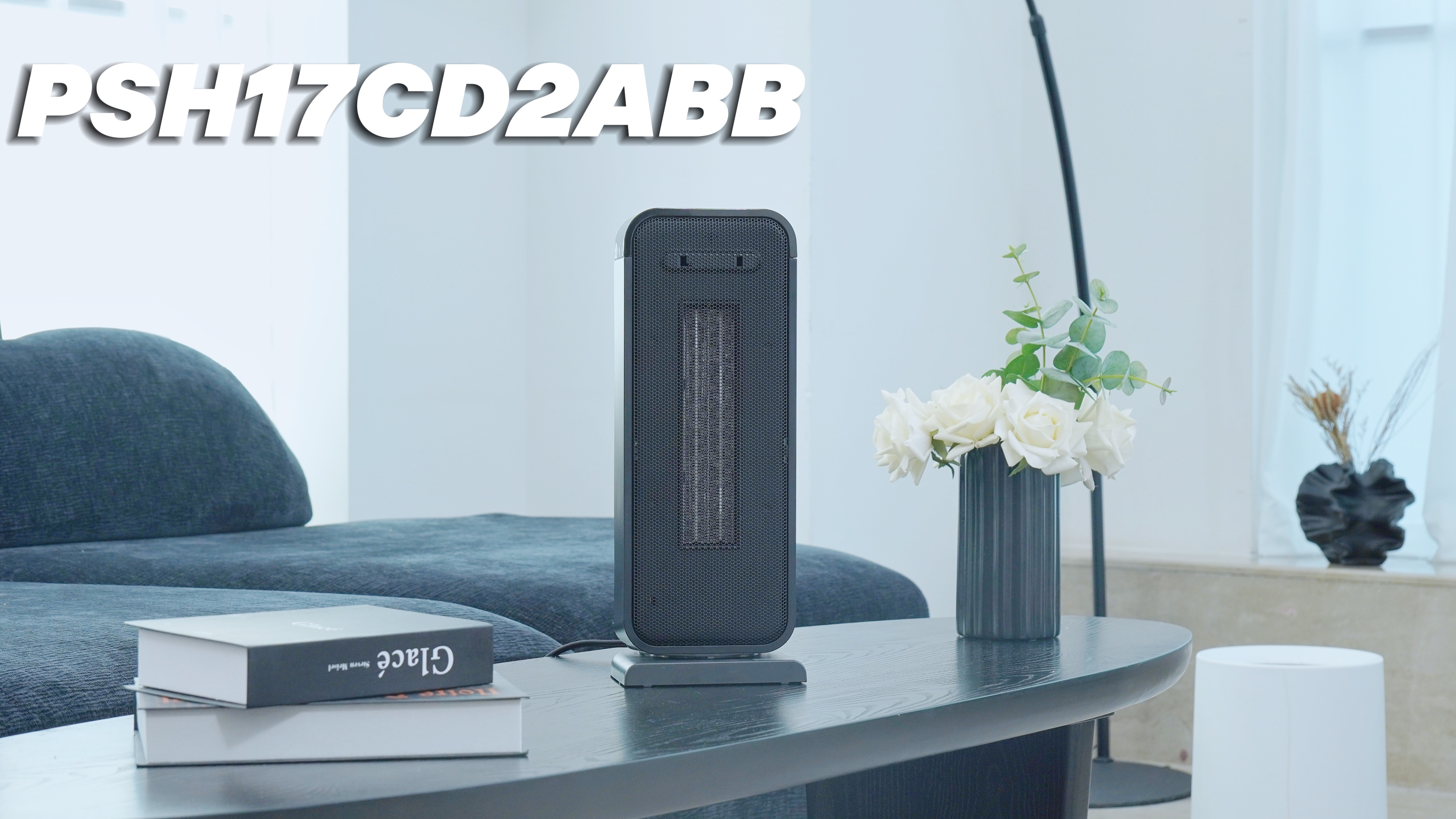 thumbnail video image 2 of PELONIS 1500W New Ceramic Space Heater with 75° Oscillation, Electric Room Heater ,PSH17CD2ABB, 2 of 8