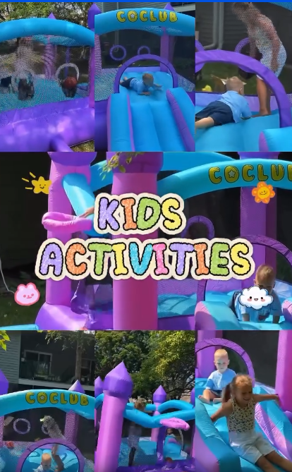 thumbnail video image 2 of Bounce House, Inflatable Bouncer with Air Blower, SEGMART Jumping Castle with Slide, Inflatable Playhouse with Ball Pit Pool for Indoor Outdoor, Trampoline Bounce House for Kids Ages 3-8, 2 of 10