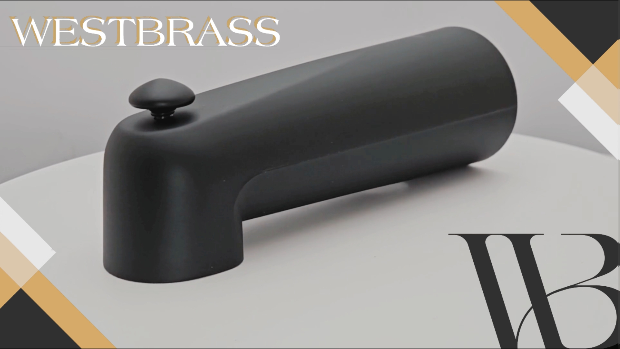 thumbnail video image 2 of Westbrass E507US-62 Universal Fit 7" Wall Mount Tub Spout, Matte Black, 2 of 12