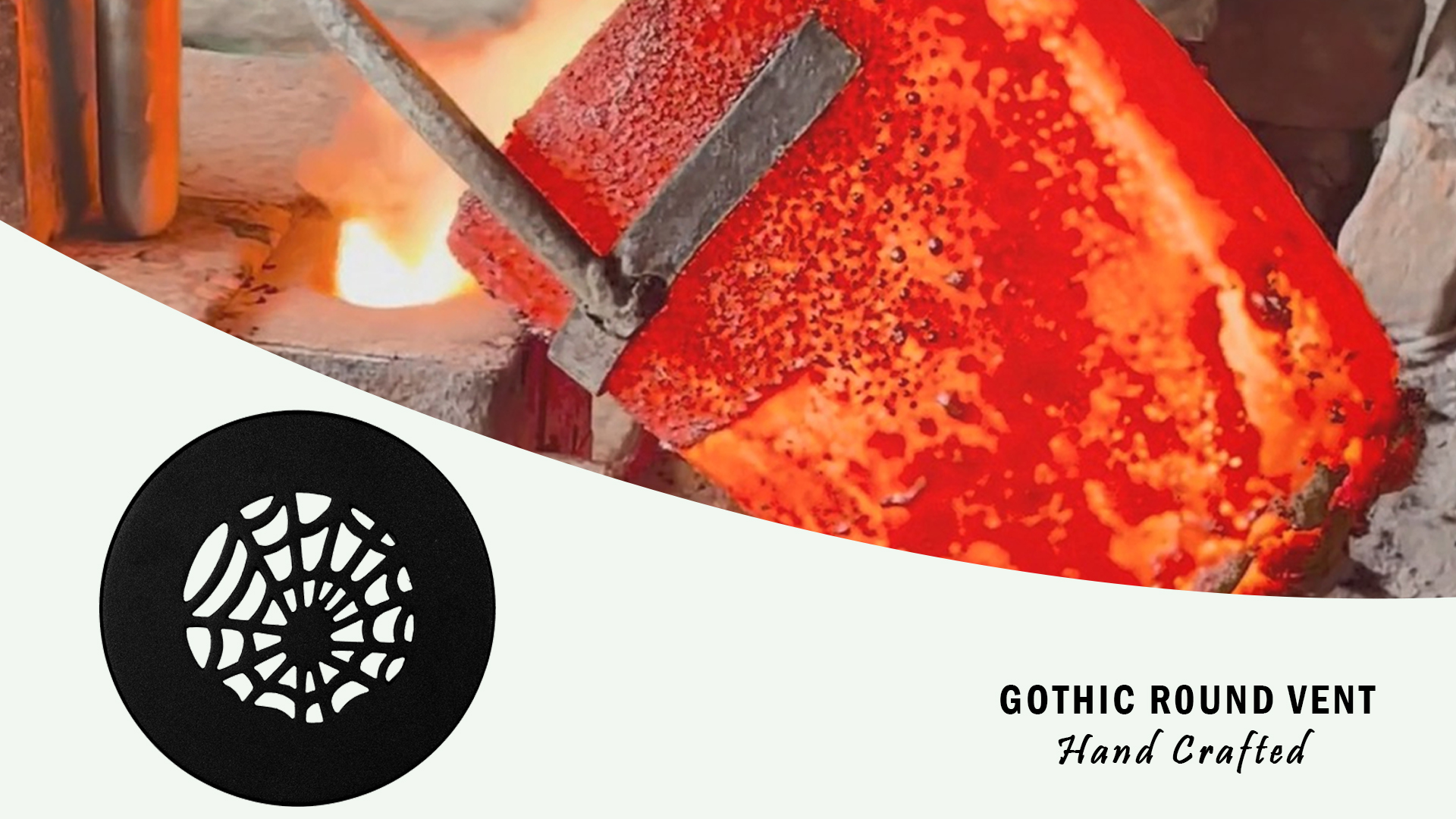 thumbnail video image 2 of Spooky Gothic Round Vent cover 4" Duct Opening (Overall 5-1/2") Spider Web Design Solid Cast Aluminium Register, 2 of 10