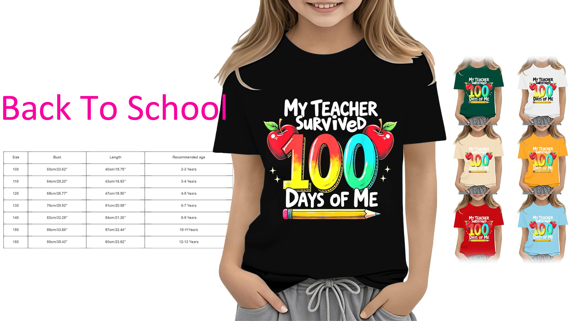 thumbnail video image 2 of MZXELPRJD Baby Boy Clothes 100 Days of School Shirt for Kids Toddler Boys Girls Back to School T-Shirt Kindergarten Happy Gifts Tops, 2 of 7