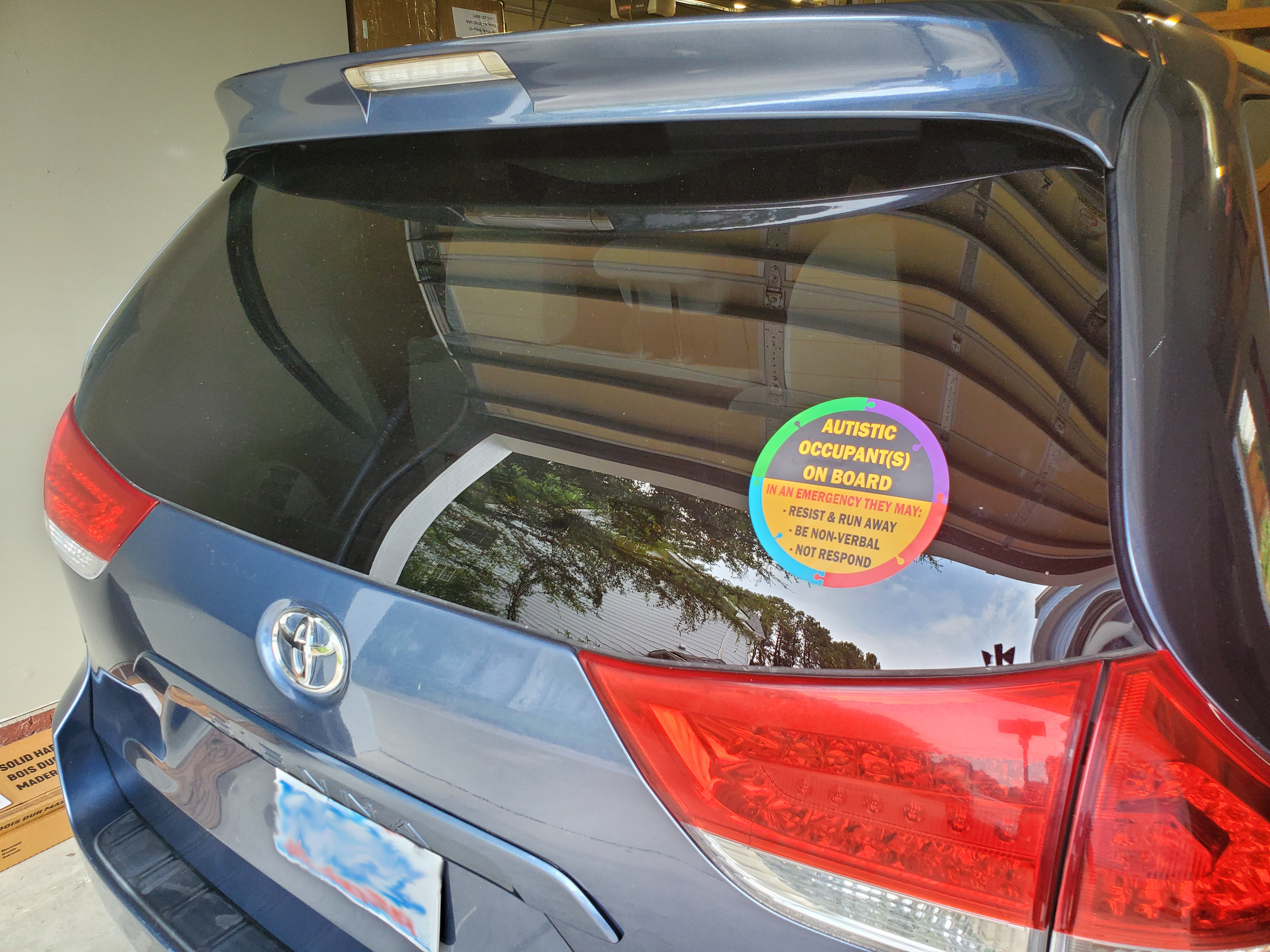 Autistic Occupant Sticker Autistic Occupant on board Car Sticker Autism Awareness Child Safety ...