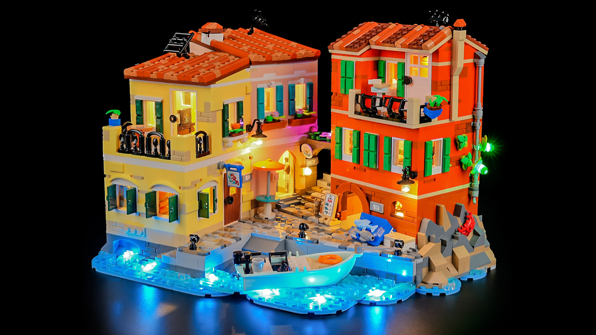 thumbnail video image 2 of QC Ltbrcik Lighting Set For Lego Italian Riviera 21359 Building Sets,Only Led Light Kit,Not Include Building Blocks,Gift For Childrens, 2 of 7