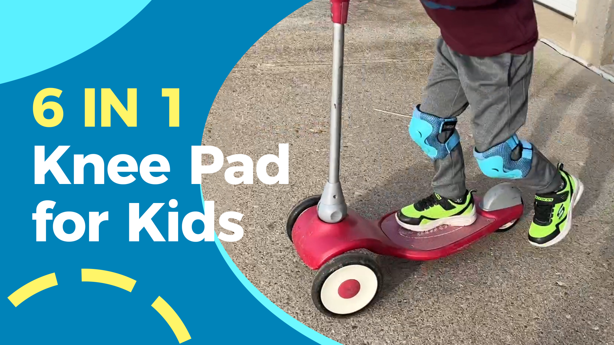 thumbnail video image 2 of BOSONER Kids/Youth Knee Pad Elbow Pads Guards Protective Gear Set for Roller Skates Cycling BMX Bike Skateboard Inline Skatings Scooter Riding Sports, 2 of 8