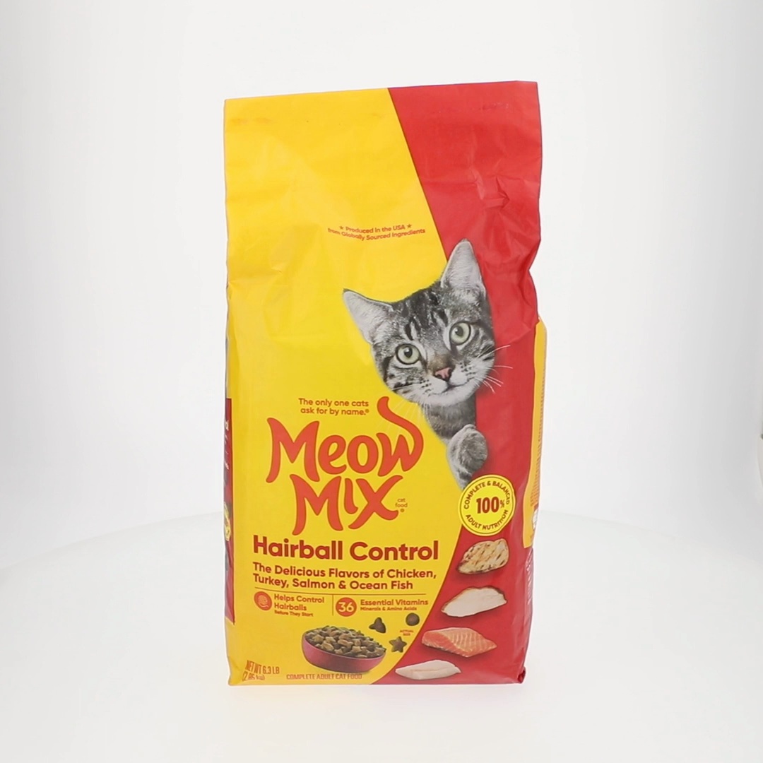 Meow Mix Hairball Control Dry Cat Food for Adult Cats 6.3 lb with