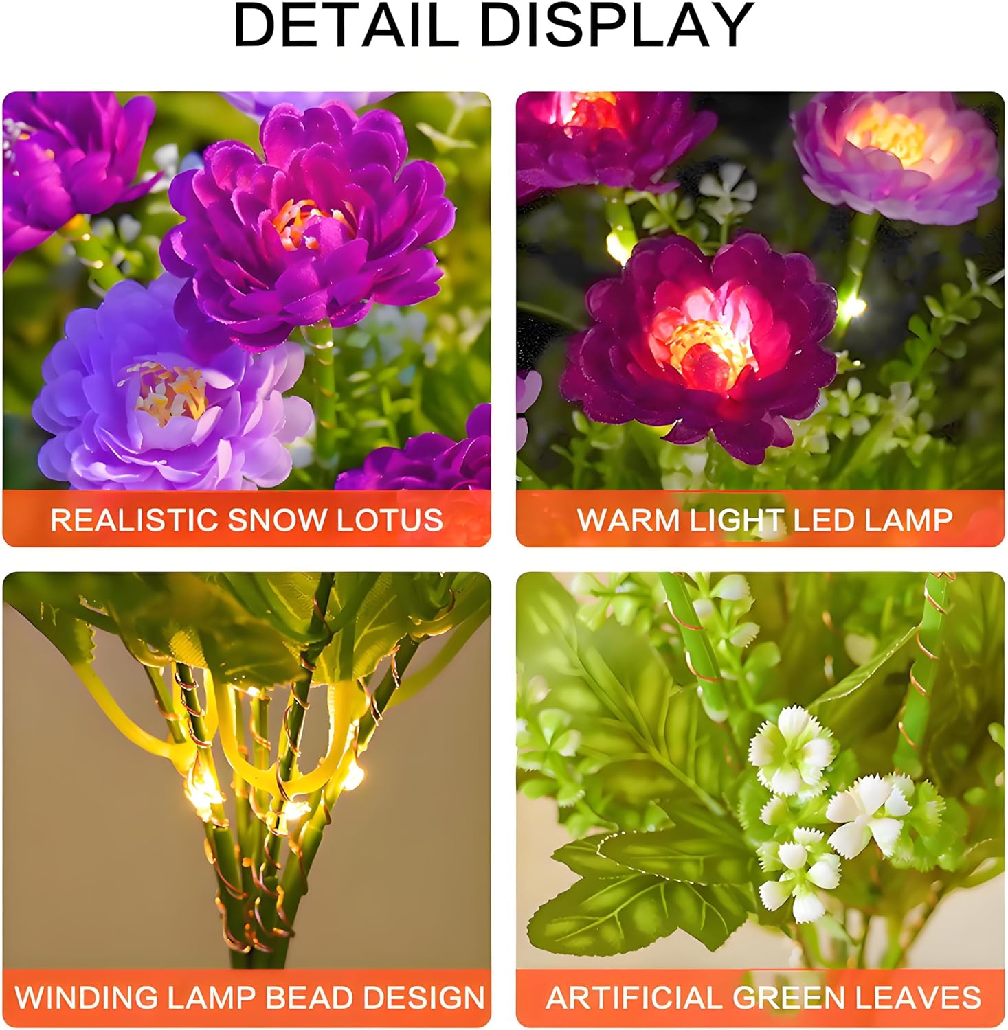 thumbnail video image 2 of JASKFLY Solar Powered Flower Lights - Decorative Garden Stake Lights with Realistic Silk Blooms for Outdoor Landscapes and Courtyard Decor(Purple), 2 of 7