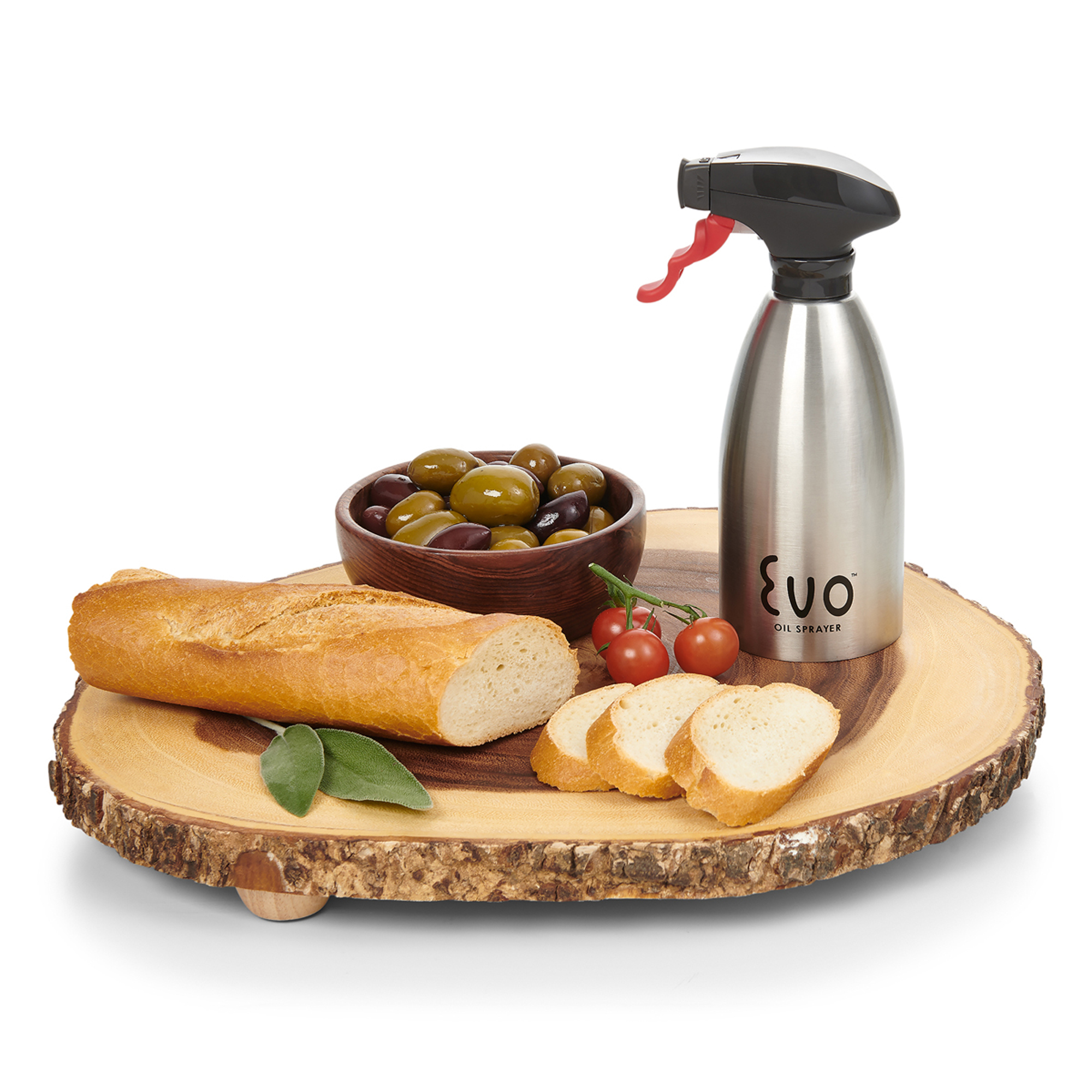 thumbnail video image 2 of Evo Non-Aerosol Stainless Steel Oil Sprayer for Cooking Oils (16oz, Black), 2 of 5