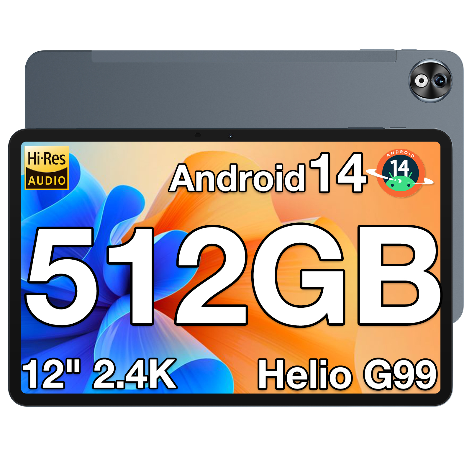 DOOGEE T40 PRO 12 Inch Android 14 Tablet, 2.4K Gaming Tablet with