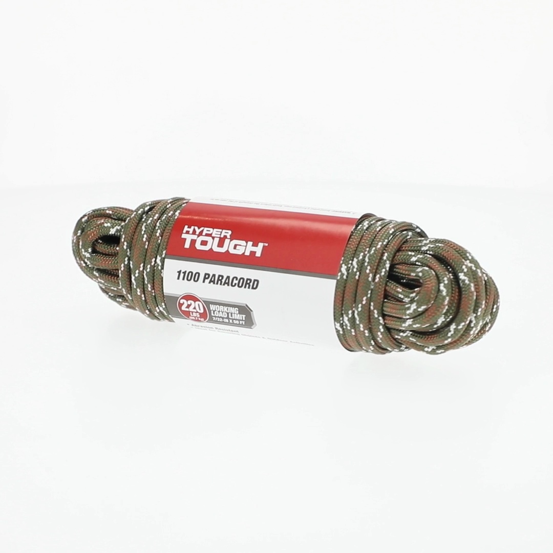 Hyper Tough 7/32 inch x 50 ft Camo Paracord Heavy Duty Polyester