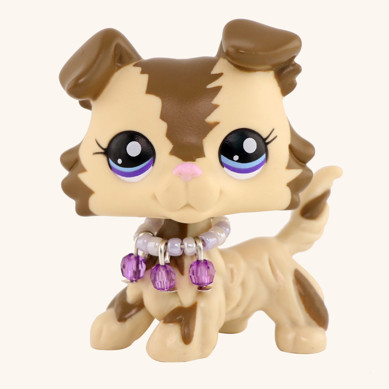 thumbnail video image 2 of Mini Pet Toy Dog Collie #2210 with Collar Accessory,Collectible Mini Toy Figurines, 2 of 8