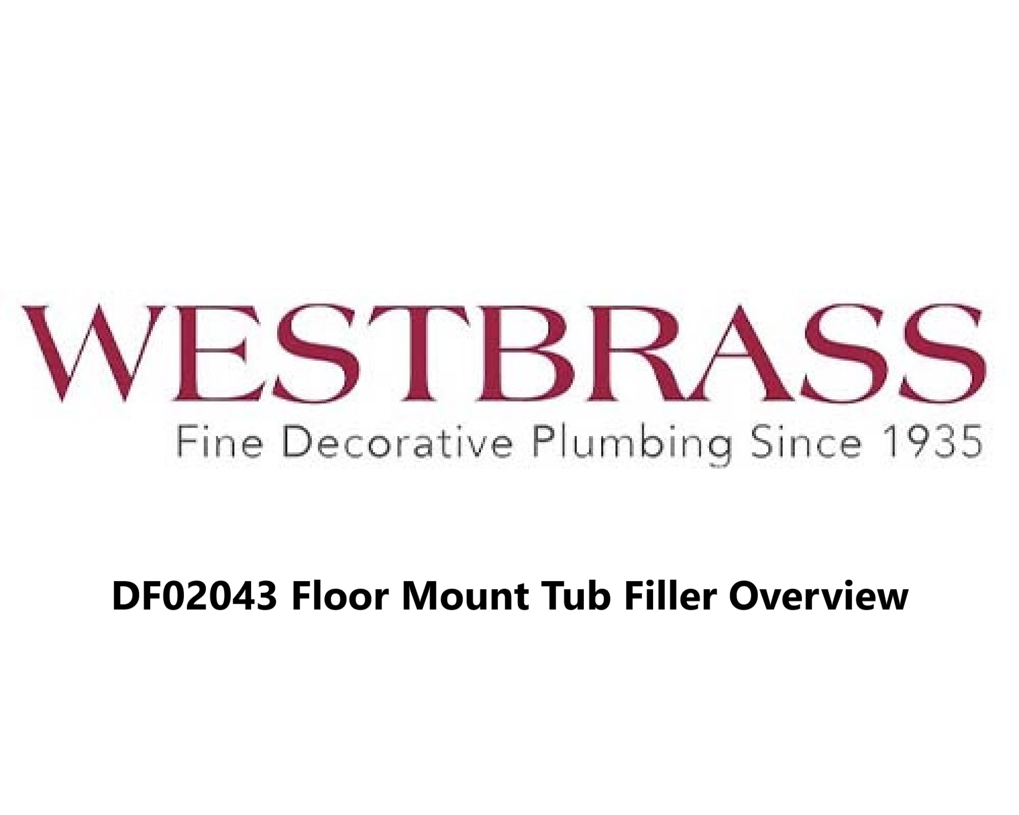 thumbnail video image 2 of Westbrass Floor Mount Freestanding Bathtub Filler Faucet with Handheld Shower, Satin Nickel, 2 of 9