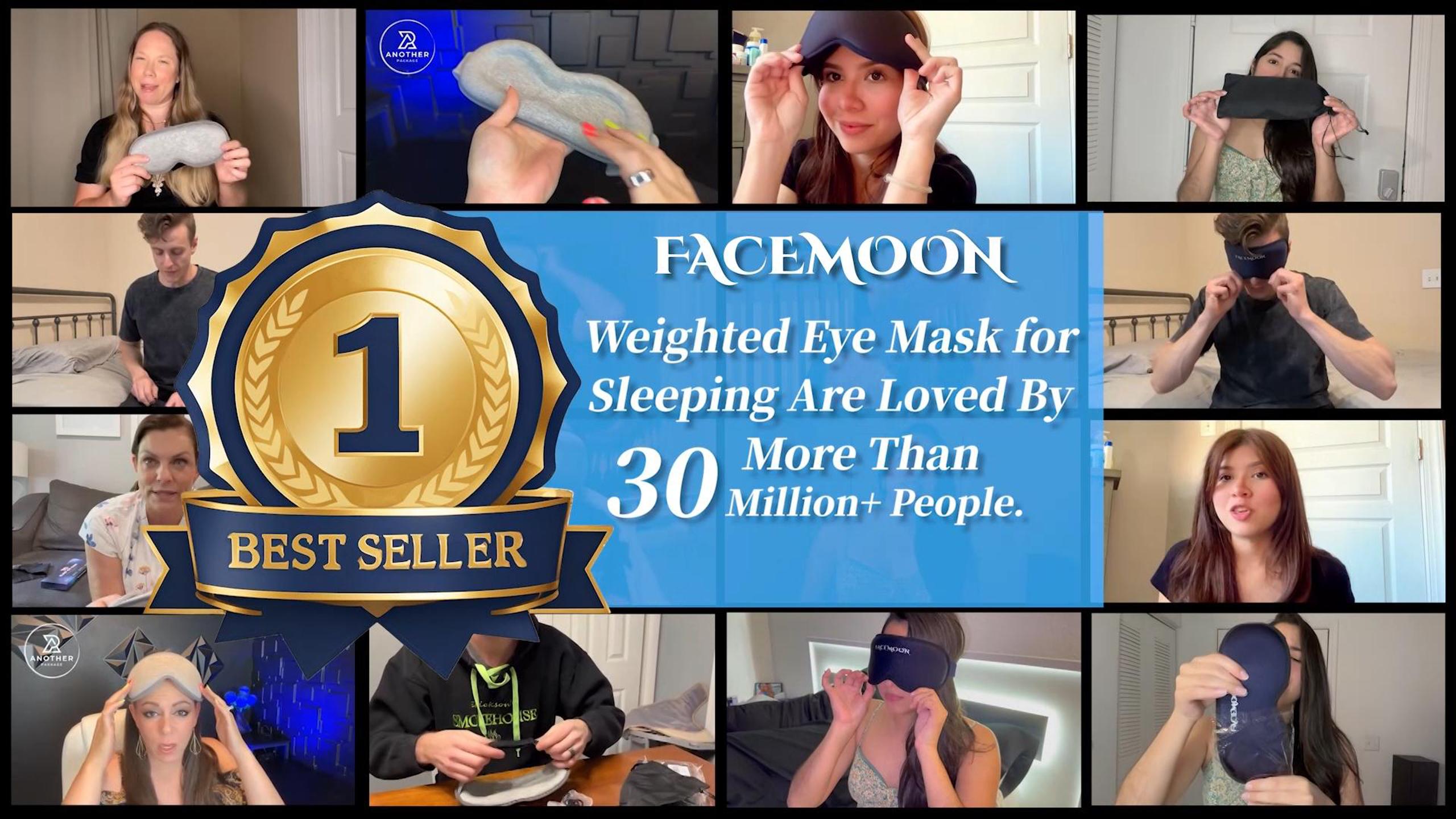 thumbnail video image 2 of 3D Weighted Eye Mask | Memory Foam Sleep Mask for Women & Men | 100% Blackout | Adjustable Straps | Travel Essentials, 2 of 10