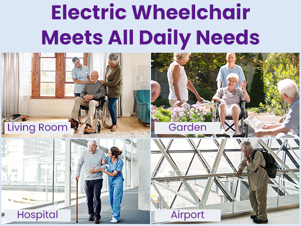 thumbnail video image 2 of Arshin Electric Wheelchair 20+ miles Range All Terrain,Portable Motorized Wheelchair for Seniors,Lightweight Foldable Electric Wheelchair,Warranty,360W Dual Motors Powerful(Blue), 2 of 11