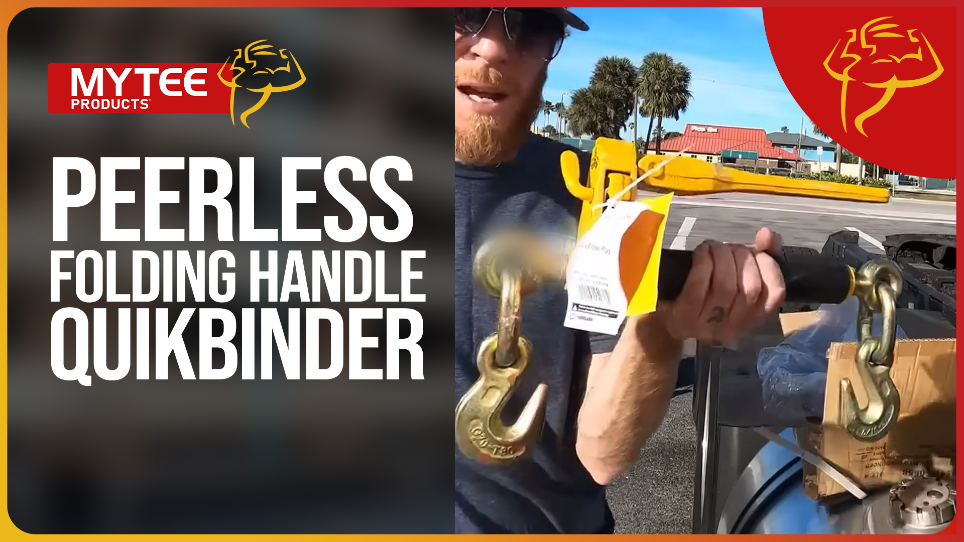 thumbnail video image 2 of Peerless QuikBinder H5125-0658 Ratchet Load Binder Tow Chain 5/16-3/8 - 4 Pack, 2 of 10