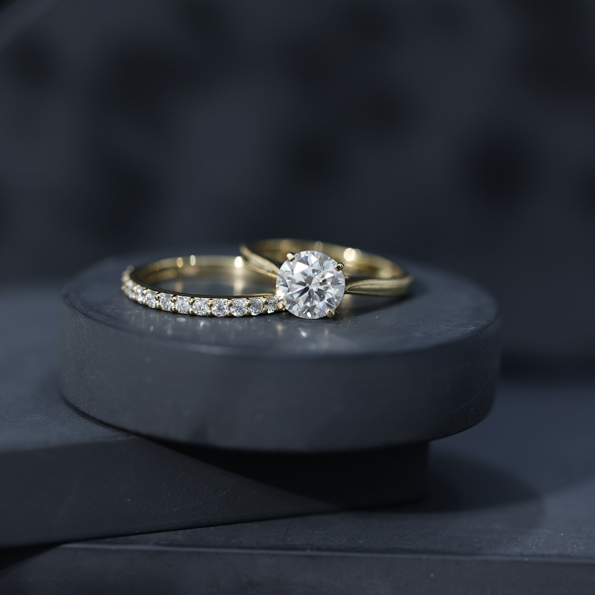 thumbnail video image 2 of Rosec Jewels Certified Moissanite Wedding Bridal Ring Set of 2 - D-VS1 Quality 2 Ct Engagement Ring with Band - with Jewelry Box, 925 Sterling Silver, US 4.00, 2 of 9