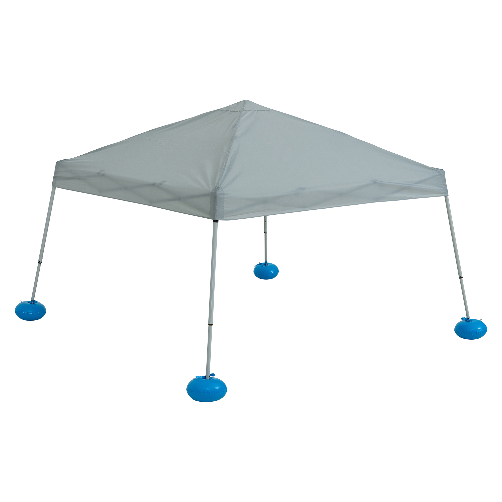thumbnail video image 2 of SUNJOY Floating Pool Canopy 10’ × 10’ Pop Up Gazebo Grey Fabric Canopy, Steel and Aluminum Frame Floating Tent with PVC Floats, Hand Air Pump, and Carry Bag, 2 of 12